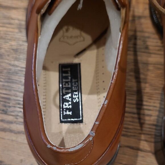 Men's Brown Leather Dress Shoes - Picture 7 of 11